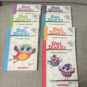 Scholastic Owl Diaries Collection with Colorful Covers